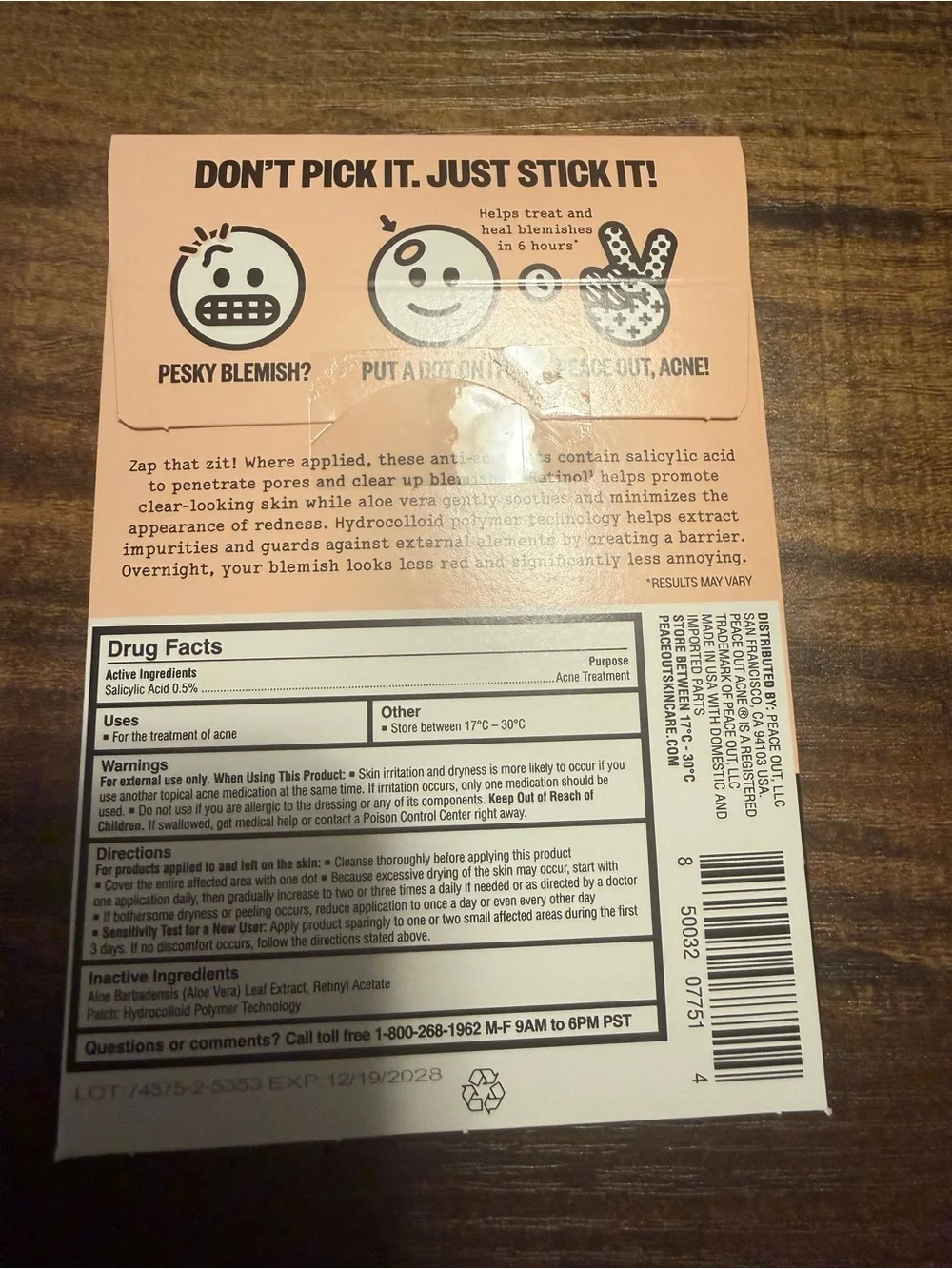 💙4/$20 10 Healing Dots Peace Out Acne Healing Pimple Patch